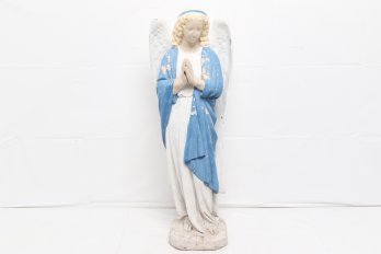 Vintage Cement Angel Garden Statue