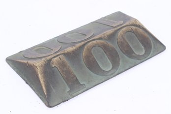 Vintage Solid Brass Golf Yardage Marker