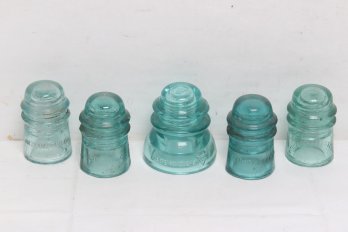 Group Of Vintage Glass Insulators