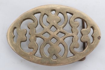 Vintage Solid Brass Belt Buckle