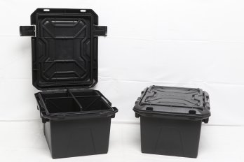 2 Stackable, Airtight Plano Storage Boxes