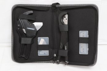 New: Husky 4 Piece PVC Cutting Kit W/Foldable Pouch