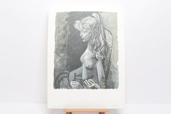 Pablo Picasso Sylvette Au Fauteuil 1963 Print Touchstone Publishers 27.5' X 20.25'