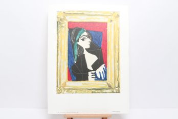 Pablo Picasso Portrait Of Jacqueline 1957 Print Touchstone Publishers 27.5' X 20.25'