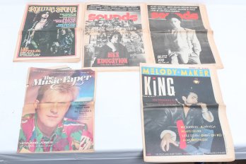 Group Of Vintage Music Magazines