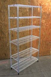 6 Tier Adjustable Metal Shelves W/Leveling Legs