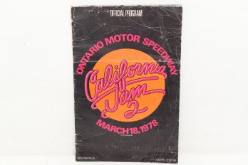 Vintage 1978 Ontario Motor Speedway California Jam 2 Concert Official Program Limited Edition