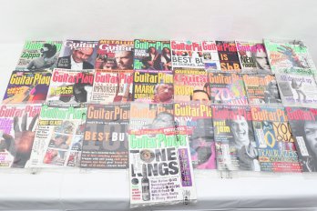 Group Of Vintage Guitar Player Music Magazine