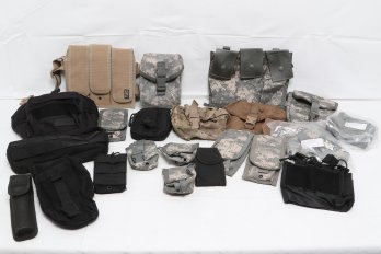 Large Lot Of Military Magazine Holders, Knife Sheaths, IFAK Pouches, Etc.