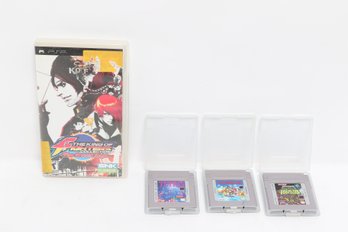 PSP King Of Fighters XIII With Game Boy Tetris & Cartridge Lot