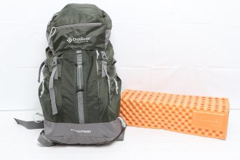 New Without Tags Outdoor Products 'arrowhead' 40l. Internal Frame Backpack & Pre Owned  Foam Sleep Mat