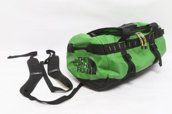 The North Face Green Base Camp Duffel Bag With Backpack Straps