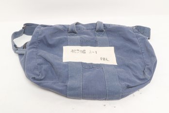 Vintage RRL Ralph Lauren Blue Canvas Military Style Duffle Bag Double RL
