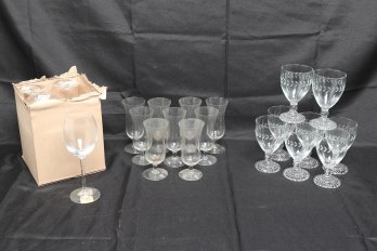 Three Sets Of Vintage Glasses