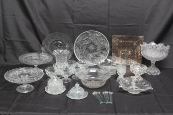 Large Group Of Vintage Glass Including Fostoria American