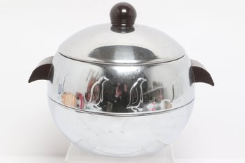 West Bend Penguin Hot Cold Server Ice Bucket Chrome Mid Century