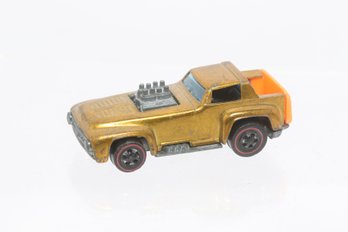 Vintage Hot Wheels Redline Custom Fleetside Pickup Gold Diecast Truck