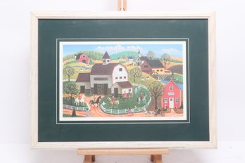 Steven Klein Country Riders Signed Artist Proof Framed Folk Art Print 24.25' X 17.5'