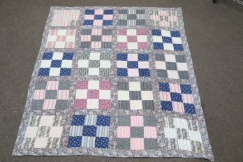 Beautiful Antique/vintage Hand Made Patchwork Quilt 82'x67'
