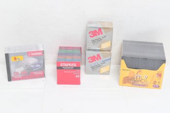 Vintage Blank CD ,cases ,3.5' Diskettes Etc - New In Boxes