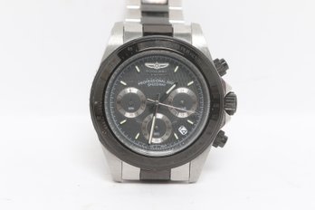 Invicta Reserve Chronograph Men's Watch Stainless Steel Black Dial Working