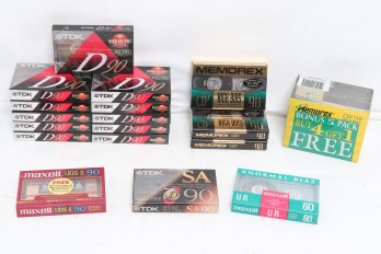 Large Group Of New Audio Cassette Tapes - Factory Sealed