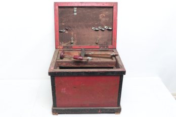 Antique Tool Chest With Old Paint