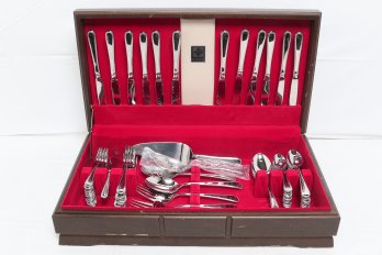 Vintage International Silverplate Flatware Service For Twelve Plus Serving Pics - New In Box