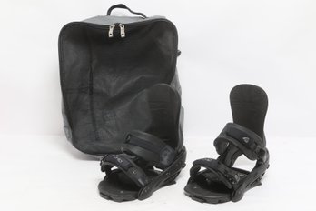 Burton Snowboard Bindings W/ Carry Bag Black P1 HD Style