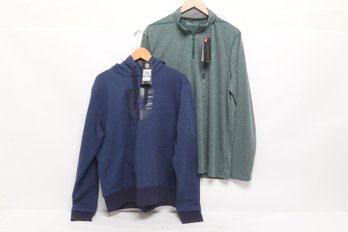 Under Armour Mens XL 1/4 Zip Pullover & Woman's XL Hoodie Both New With Tags