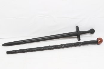 Heavy Plastic Training Sward Plus Heavy-duty Plastic Walking Stick