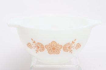 Vintage Pyrex Butterfly Gold Mixing Bowl White Glass