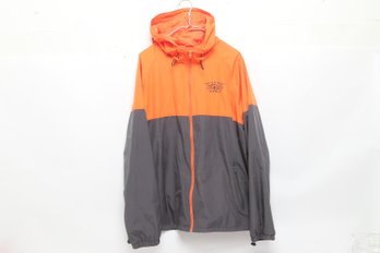 Disney Parks Walt Disney World Orange Gray Windbreaker Jacket Size XL