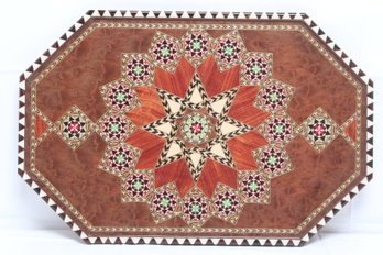 Rare Hard To Find Antonio Lopez Morilla Torremoinos Wood Inlay Serving Tray