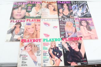 Group Of Vintage 1980's Playboy Magazines