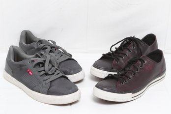 Levi's Men's Turner Nappa Low-top Sneakers And Converse Chuck Taylor All Star Low-top Sneakers Size 10.5