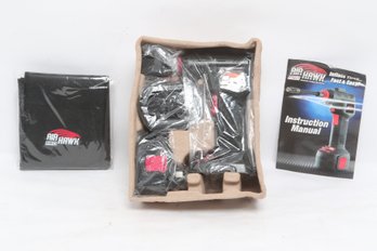 Air Hawk Cordless Tire Inflator Air Compressor Kit W/ Case & Accessories