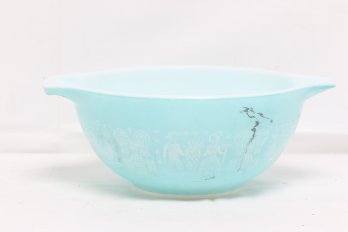 Vintage Pyrex Turquoise Amish Butterprint Cinderella Mixing Bowl