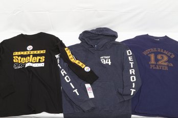 Three NFL Football Teams Hoodies - One NWT  Size  M/l
