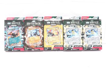 Group Of 4 Pokemon TCG Ex Battle Decks Melmetal Ex , Tapu Koko Ex , Lukario Ex , Houndoom Ex . -- New  Sealed