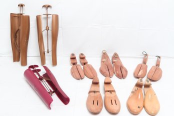 Group Of Boot Shapers And Shoe Trees - Some Cedar
