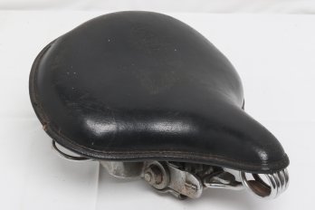 Vintage/antique Bike/bicycle Troxel USA Black Leather Springer Seat