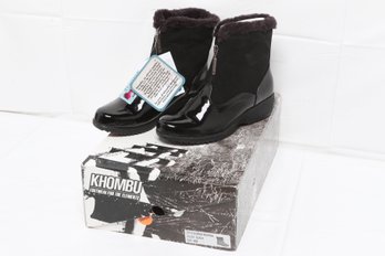 Pair Of Khombu Lena Slip-on Boots In Black Size 6M  New In Box