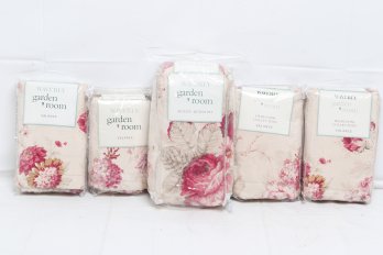 Four Packages Of Garden Room Valances And Matching Queen Bedskirt - New In Package
