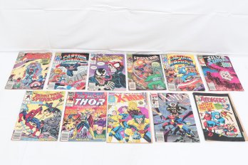 Group Of Vintage Marvel Comic Books Including Spiderman