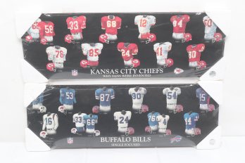 Buffalo Bills And Kansas City Chiefs Uniform Evolution Plaques - New