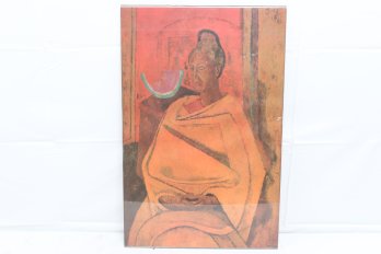 Vintage Mid Century  Rufino Tamayo  Print In Lucite Frame
