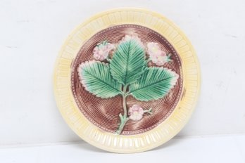 Antique Late 19th C Majolica Plate