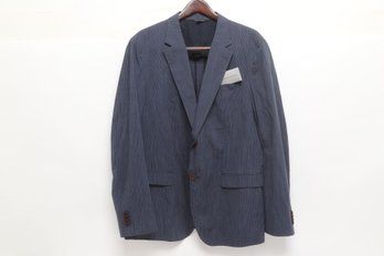 Banana Republic Men's Blue Pinstripe Suit Jacket Size 50R Classic Blazer