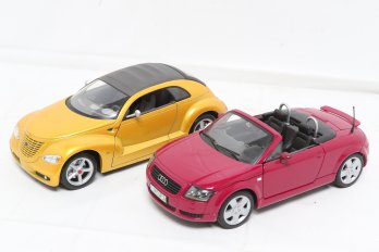 Two 1:18 Scale Collectible Car Models